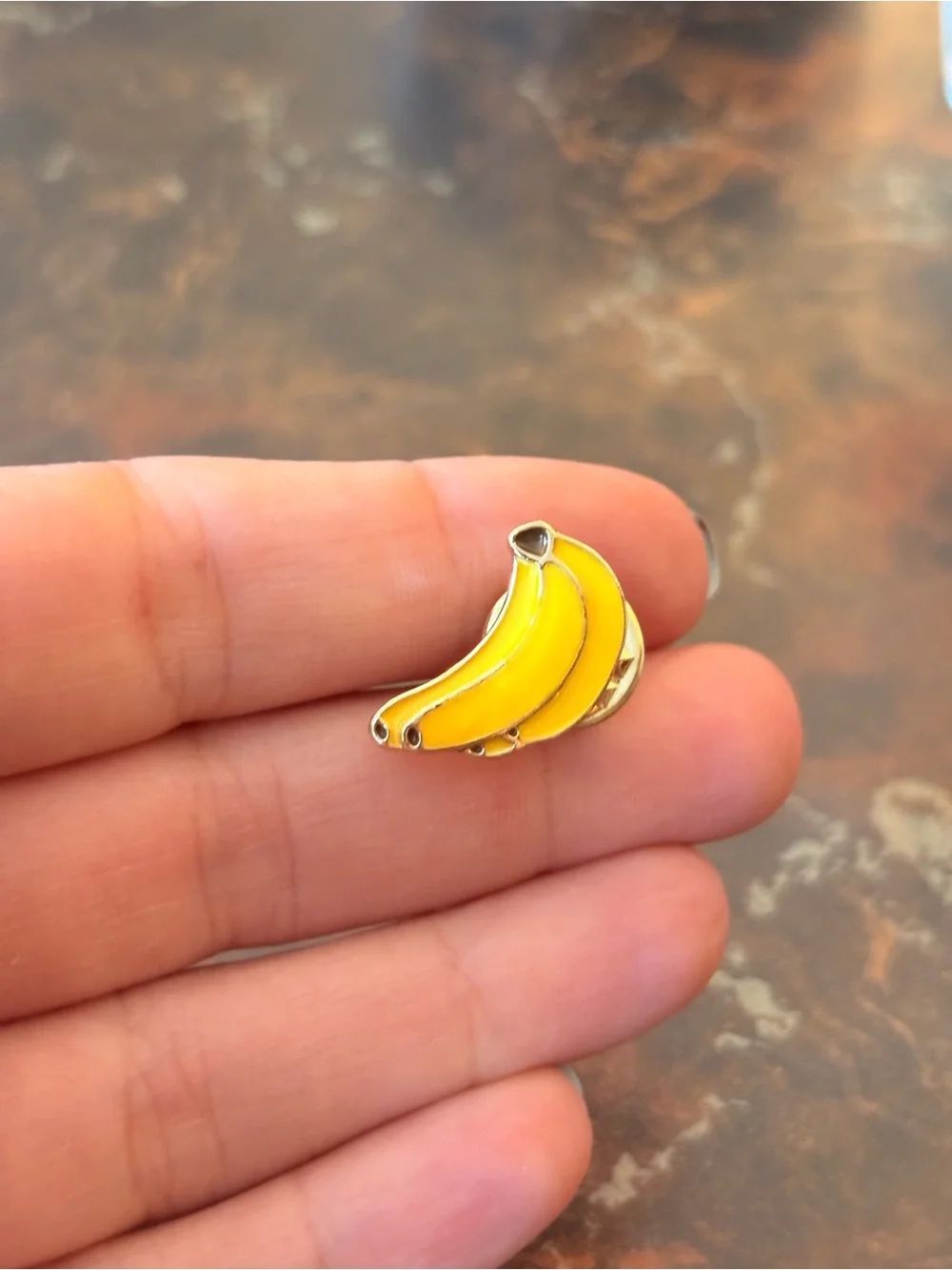 Tiny Yellow Banana Enamel Pin Brooch - Women's Fruit Jewelry
